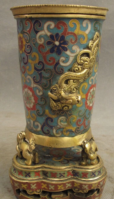 JP S62 Tibet Cloisonne Enamel Bronze Gilt Dragon Unicorn Lion Statue Box Incense Burner
JP S62 Tibet Cloisonne Enamel Bronze Gilt Dragon Unicorn Lion Statue Box Incense Burner