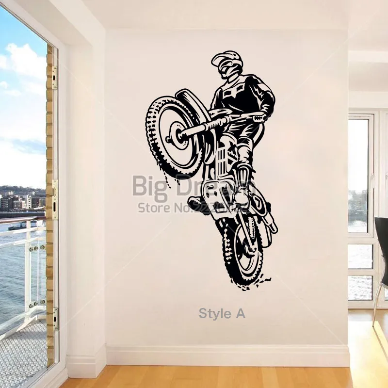 ZI XIN Motocross Wall Stickers Motorcycle Sports Wall Decals Excellent Vinyl Wall Decor for Boys Room Living Room Size 17 x 25.5 inch ZI XIN Motocross Wall Stickers Motorcycle Sports Wall Decals Excellent Vinyl Wall Decor for Boys Room Living Room Size 17 x 25.5 inch