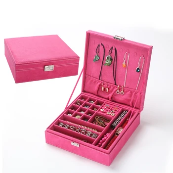 Flannel large square wooden jewelry box double Accessories box plate stud earring earring storage box ring wedding gift birthday
Flannel large square wooden jewelry box double Accessories box plate stud earring earring storage box ring wedding gift birthday