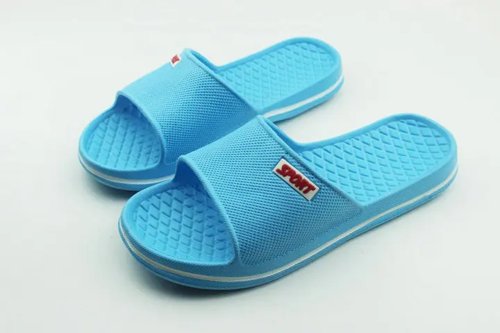 Summer Pure Color Lovers Household Disposable Bath Slippers Spa Hotel Slippers Bathroom Anti-skid Mens And Womens Soft Slide Slippers (35)