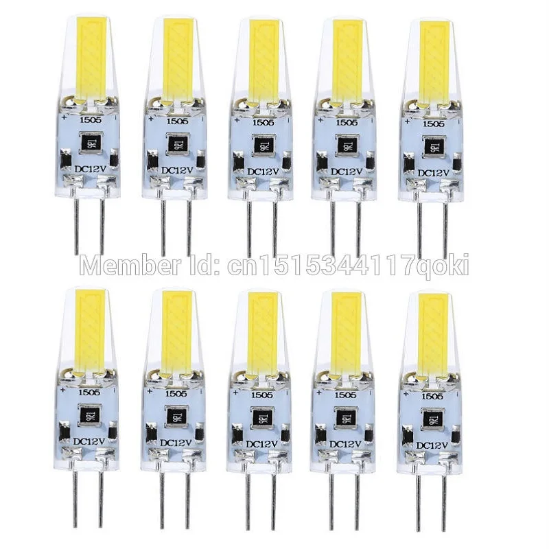 

G4 1505 COB 400-500LM Warm White/Cool White/Natural White Decorative / Waterproof DC12V LED Bi-pin Lights 10PCS JTFL045