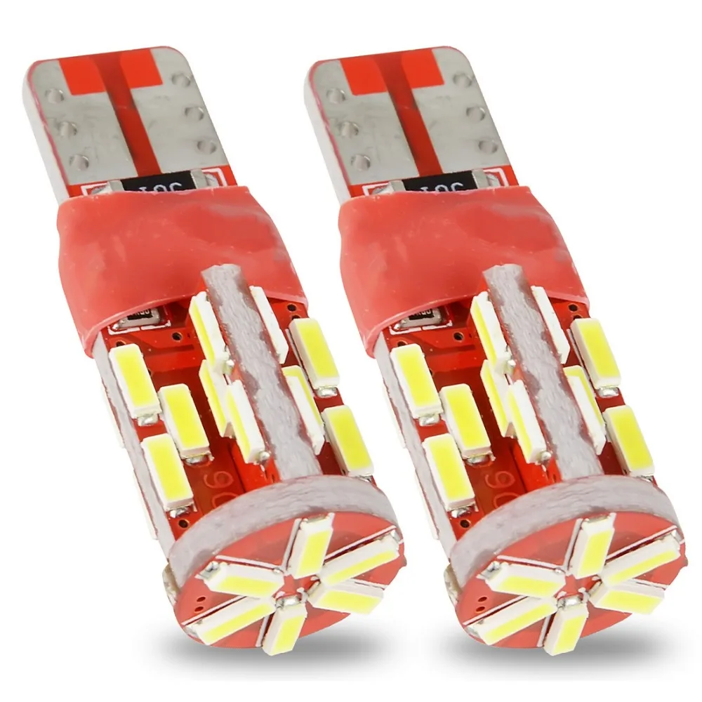 Safego 2pcs T10 30 SMD 4014 Chips 194 168 W5W LED Wedge Bulb for Car Interior Light License Plate Lamp Reading Bulb 12V 6000K
Safego 2pcs T10 30 SMD 4014 Chips 194 168 W5W LED Wedge Bulb for Car Interior Light License Plate Lamp Reading Bulb 12V 6000K