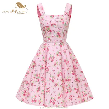 SISHION Mint Green Pink Dress Sleeveless Vintage Summer Dresses 50s 60s Swing Retro Cotton Party Floral Print Dress VD0756
SISHION Mint Green Pink Dress Sleeveless Vintage Summer Dresses 50s 60s Swing Retro Cotton Party Floral Print Dress VD0756