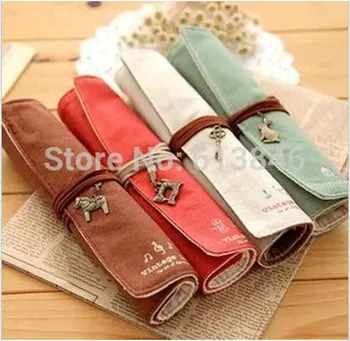 Book stationery vintage roll pencil bag mori canvas pen curtain pencil storage fashion Office & School Supplies
Book stationery vintage roll pencil bag mori canvas pen curtain pencil storage fashion Office & School Supplies