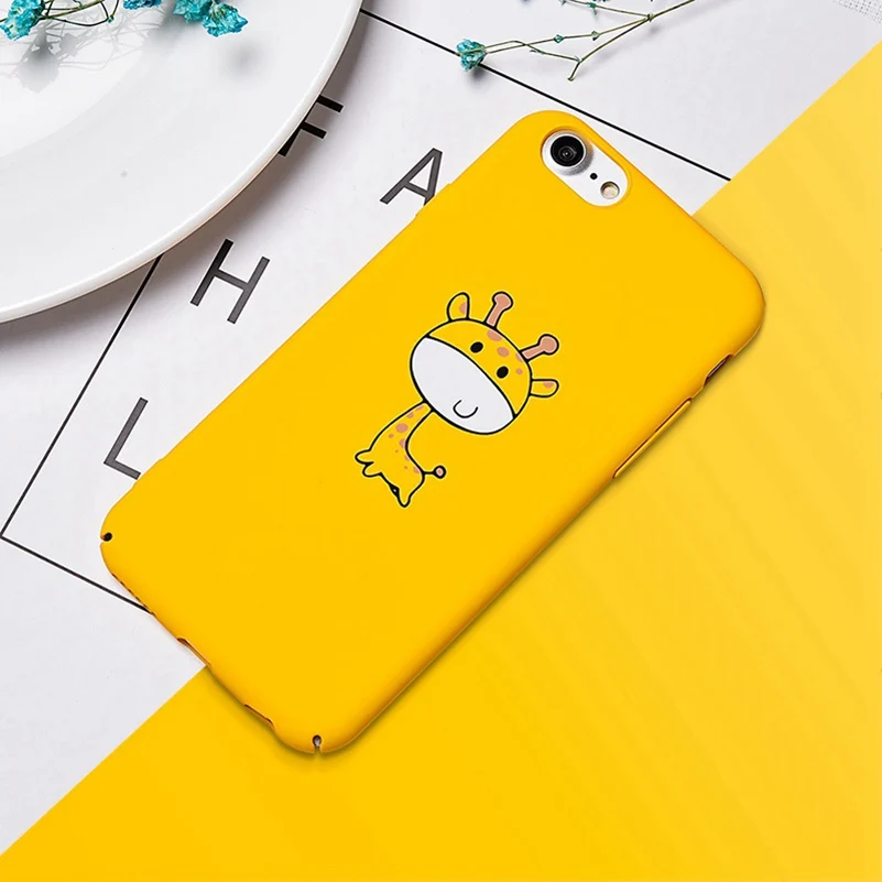 Fashion Cute Case For iPhone X 7 8 6 6S Case Pineapple Giraffe Fruit Animal Phone Cases Hard PC Back Cover For iPhone 6 7 8 Plus (3)