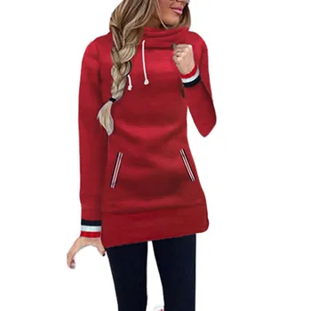 Women Spring Autumn Sweatshirt Fashion High Collar Slim Casual Loose Solid Color Long Sleeve Sweatshirts with Pocket Tops
Women Spring Autumn Sweatshirt Fashion High Collar Slim Casual Loose Solid Color Long Sleeve Sweatshirts with Pocket Tops