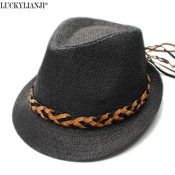LUCKYLIANJI Women's Men's Unisex's Straw Fedora Sun Beach Jazz Hat Braid Leather Band (One Size 58cm)
LUCKYLIANJI Women's Men's Unisex's Straw Fedora Sun Beach Jazz Hat Braid Leather Band (One Size 58cm)