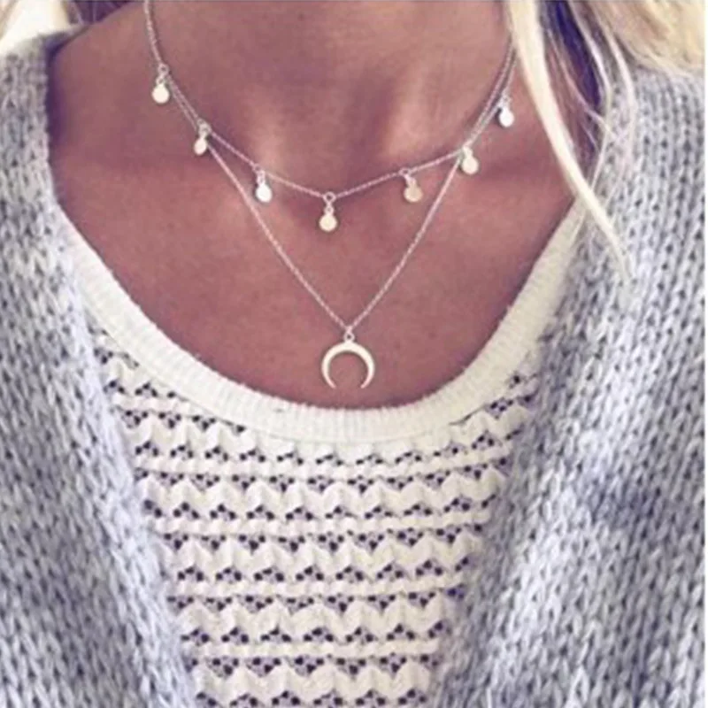 Mossovy Round Moon Layered Necklace Women Charms Silver Necklaces Pendants Fashion Jewelry for Women Colgantes Mujer Moda Kolye
Mossovy Round Moon Layered Necklace Women Charms Silver Necklaces Pendants Fashion Jewelry for Women Colgantes Mujer Moda Kolye
