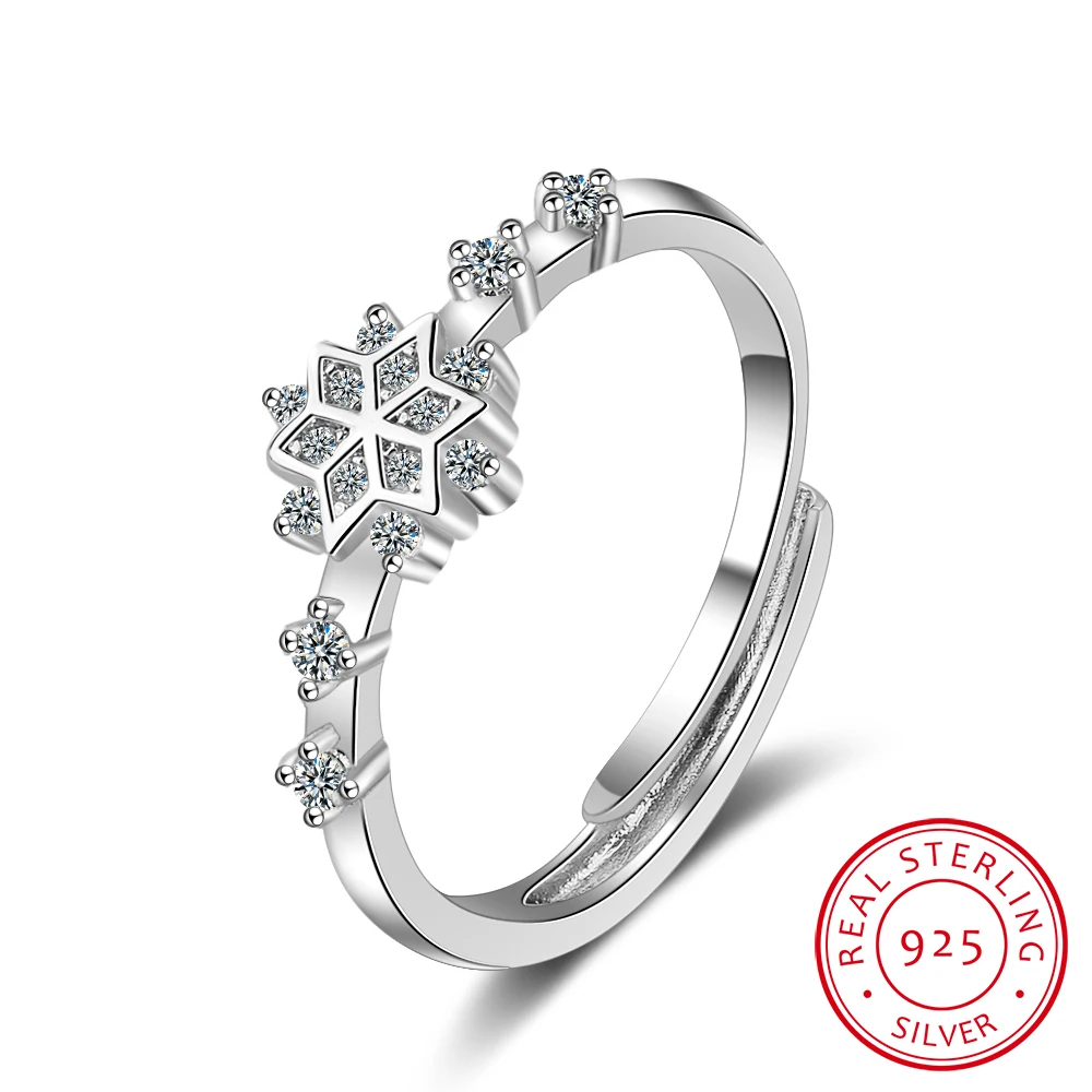 New 925 Sterling Silver Flower Ring For Women Party Shiny Crystal Cz Snowflake Opening Ring Fine Jewelry Christmas Gift
New 925 Sterling Silver Flower Ring For Women Party Shiny Crystal Cz Snowflake Opening Ring Fine Jewelry Christmas Gift
