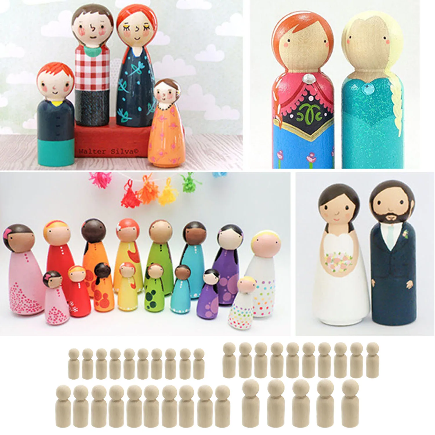 Besegad 35PCS Solid Hardwood Natural Unfinished Paint Stained Boy Style Wooden Peg Doll 35/55/43/65mm For DIY Arts And Crafts
Besegad 35PCS Solid Hardwood Natural Unfinished Paint Stained Boy Style Wooden Peg Doll 35/55/43/65mm For DIY Arts And Crafts