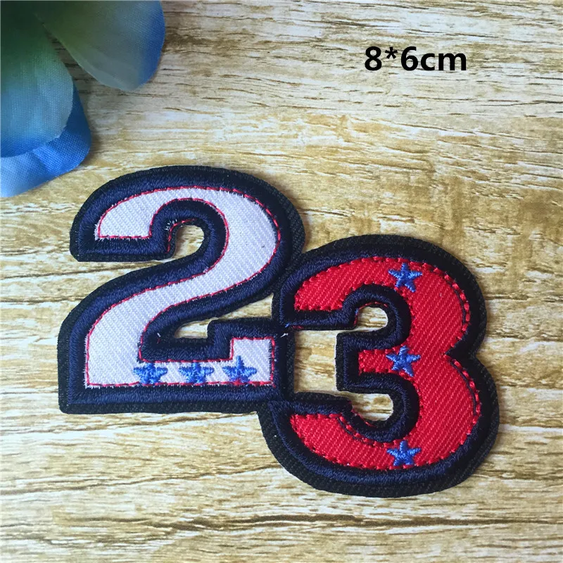 New Arrival 10pcs/lot Number 23 Patch Iron-On Fashion Badge With Star Red and Black Embroidered Applique Sport Clothes Patch
New Arrival 10pcs/lot Number 23 Patch Iron-On Fashion Badge With Star Red and Black Embroidered Applique Sport Clothes Patch