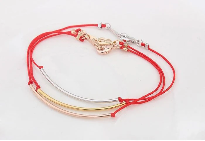 TRACYSWING Brand 3 metal colors new red rope bracelet simply fashion with lower price Th-113959
TRACYSWING Brand 3 metal colors new red rope bracelet simply fashion with lower price Th-113959