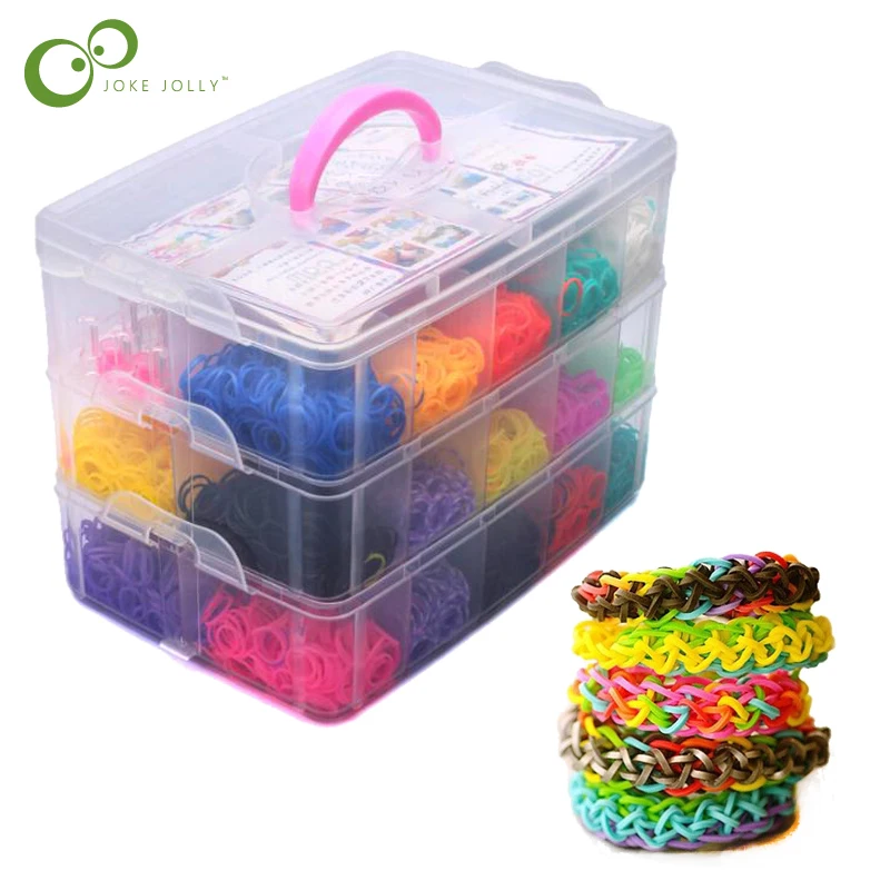 4500 unids 15 Colors DIY rainbow color rubber band bracelet gift box new Small three-layer weaving machines Knitting Toys GYH
4500 unids 15 Colors DIY rainbow color rubber band bracelet gift box new Small three-layer weaving machines Knitting Toys GYH