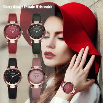 Simple And Stylish Women Watch Starry Dial Convex Mirror Leather Strap Watch Reloj Mujer Dropshipping
Simple And Stylish Women Watch Starry Dial Convex Mirror Leather Strap Watch Reloj Mujer Dropshipping