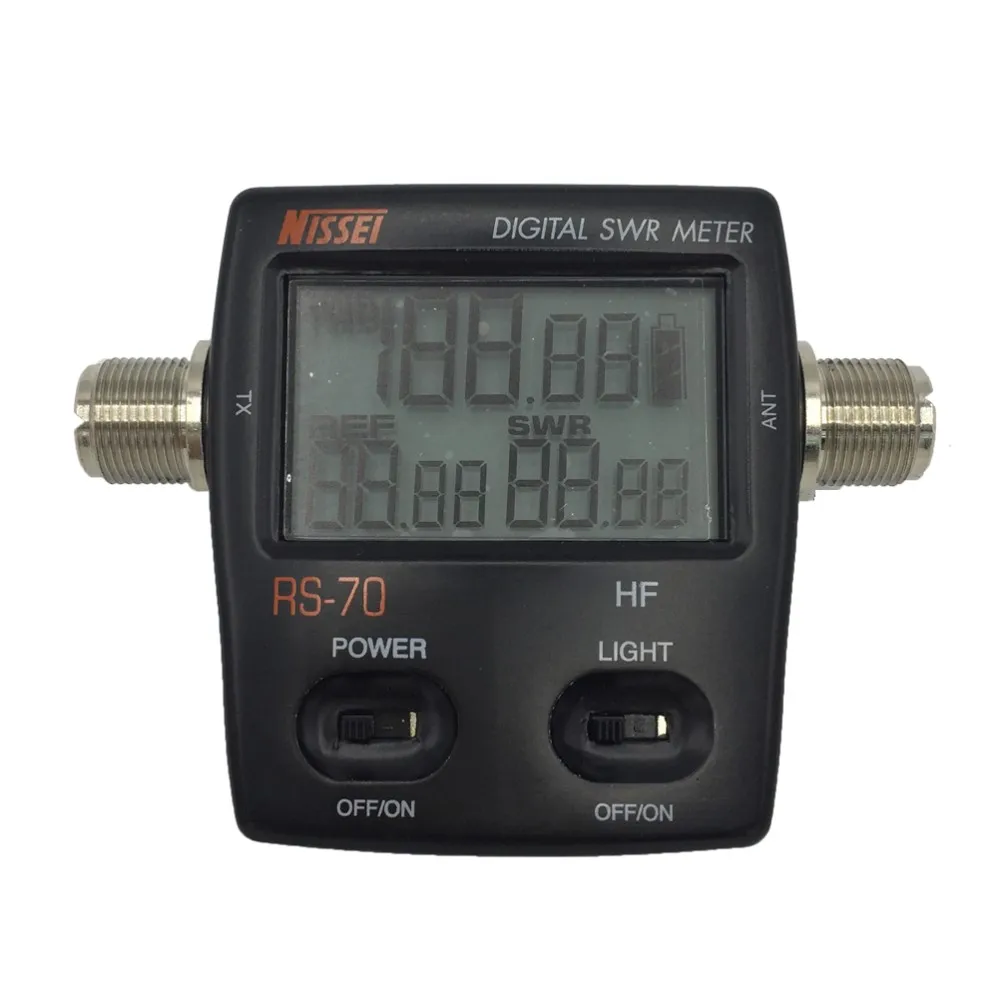 New NISSEI RS-70 Digital SWRPower Meter Two-way Radio HF 1.6-60MHz 200W M Type Connector SWR Power Meter for Walkie Talkie (3)