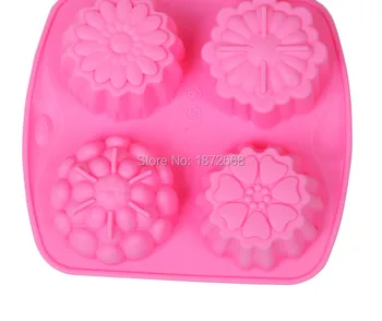 4 Different Flower Shape Silicone Moon Cake Mold 3D Fondant Chocolate Cupcake Pudding Mold DIY Cake Tools 50pcs
4 Different Flower Shape Silicone Moon Cake Mold 3D Fondant Chocolate Cupcake Pudding Mold DIY Cake Tools 50pcs