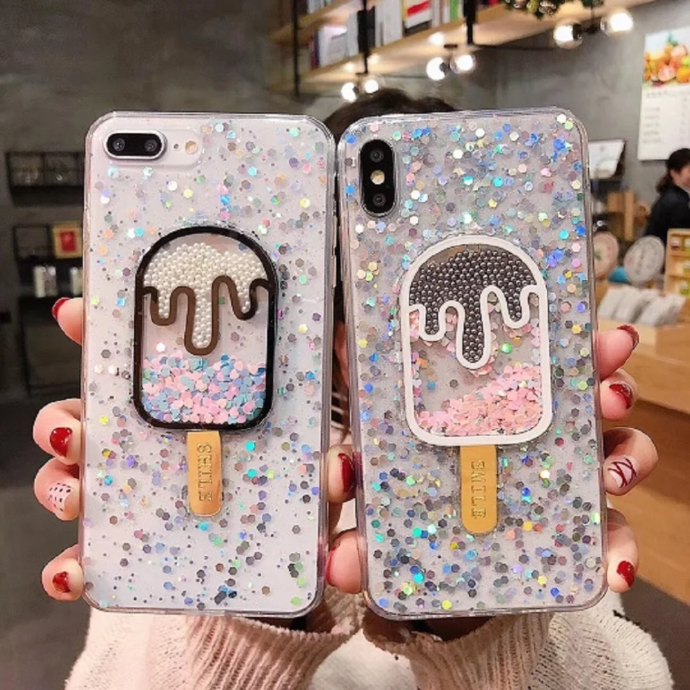 Glitter Case With Ice Cream Patterned For iPhone 6/S 7 8 Plus X XR XS XSMAX Paillette Flow While Moving TPU Silicone Cover
Glitter Case With Ice Cream Patterned For iPhone 6/S 7 8 Plus X XR XS XSMAX Paillette Flow While Moving TPU Silicone Cover