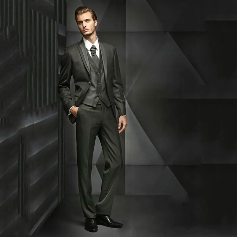 Italian Grey Men Wedding Suits Pants Evening Party Groom Tuxedos Best Man Blazers Slim Fit Terno Masculino Costume Homme 3Piece
Italian Grey Men Wedding Suits Pants Evening Party Groom Tuxedos Best Man Blazers Slim Fit Terno Masculino Costume Homme 3Piece