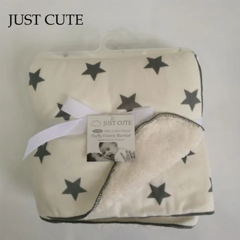 JUST CUTE Cartoon Baby blankets thicken double layer