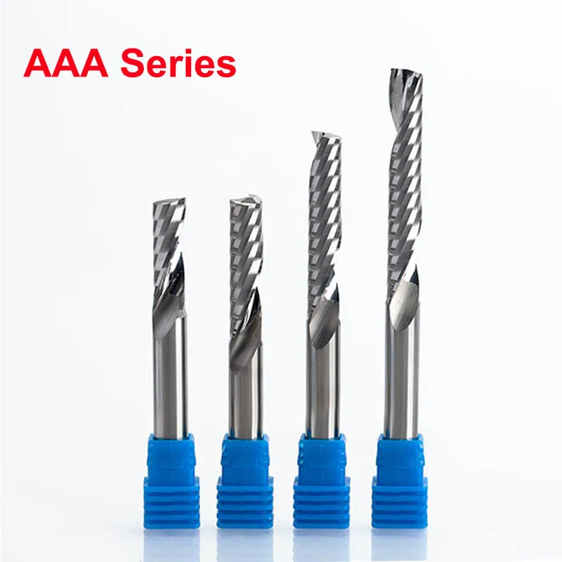 

AAA High Quanlity Single Flute Spiral Cutter 3A TOP CNC Router Bits for Wood Acrylic PVC MDF End Mill Carbide Milling Cutters