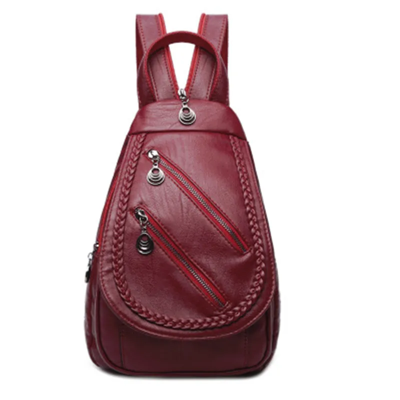 CHALLEN Korean version of the shoulder bag female 2018 new woven buckle chest bag Leisure travel soft leather small backpack
CHALLEN Korean version of the shoulder bag female 2018 new woven buckle chest bag Leisure travel soft leather small backpack