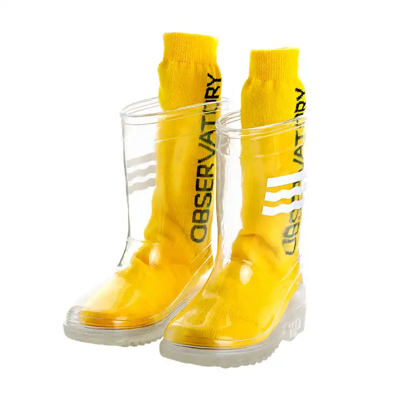 clear rubber boots