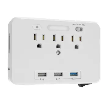 MeterMall 3-Outlet LED Night Light Sensor Wall Tap with Dual USB and Quick Charger 3.0 Charging Ports
MeterMall 3-Outlet LED Night Light Sensor Wall Tap with Dual USB and Quick Charger 3.0 Charging Ports