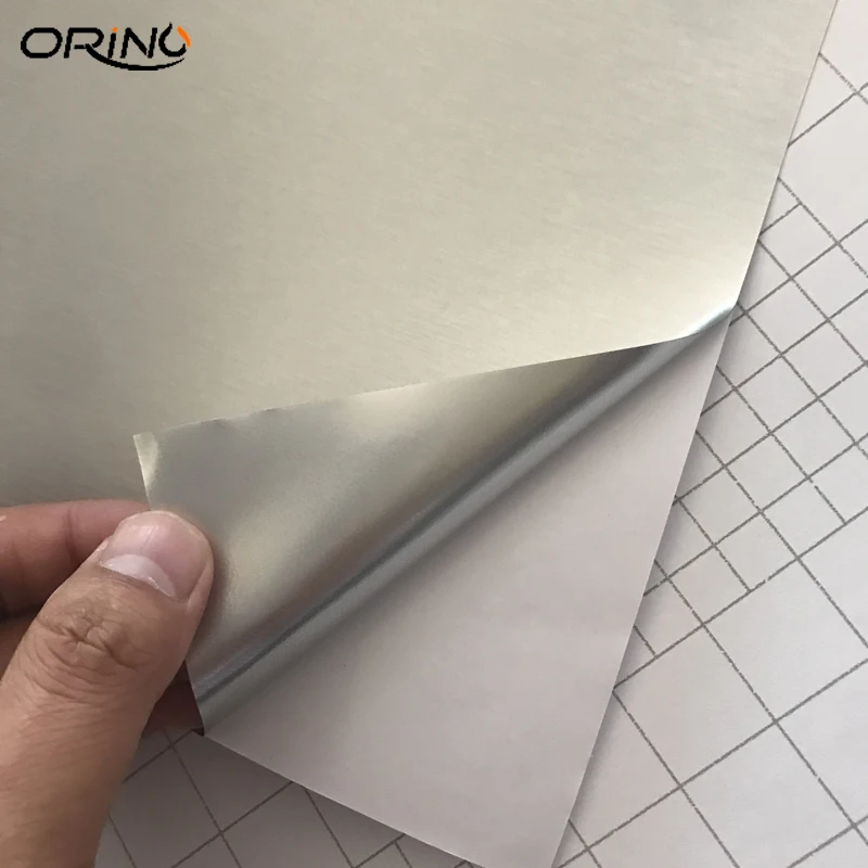 Silver Brushed Metallic Vinyl Film Sticker-5