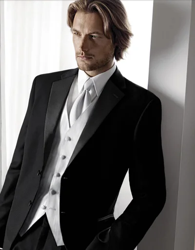 Custom Made Groom Tuxedo Black Groomsmen Notch Satin Lapel Wedding/Dinner Suits Best Man Bridegroom (Jacket+Pants+Tie+Vest)B302
Custom Made Groom Tuxedo Black Groomsmen Notch Satin Lapel Wedding/Dinner Suits Best Man Bridegroom (Jacket+Pants+Tie+Vest)B302