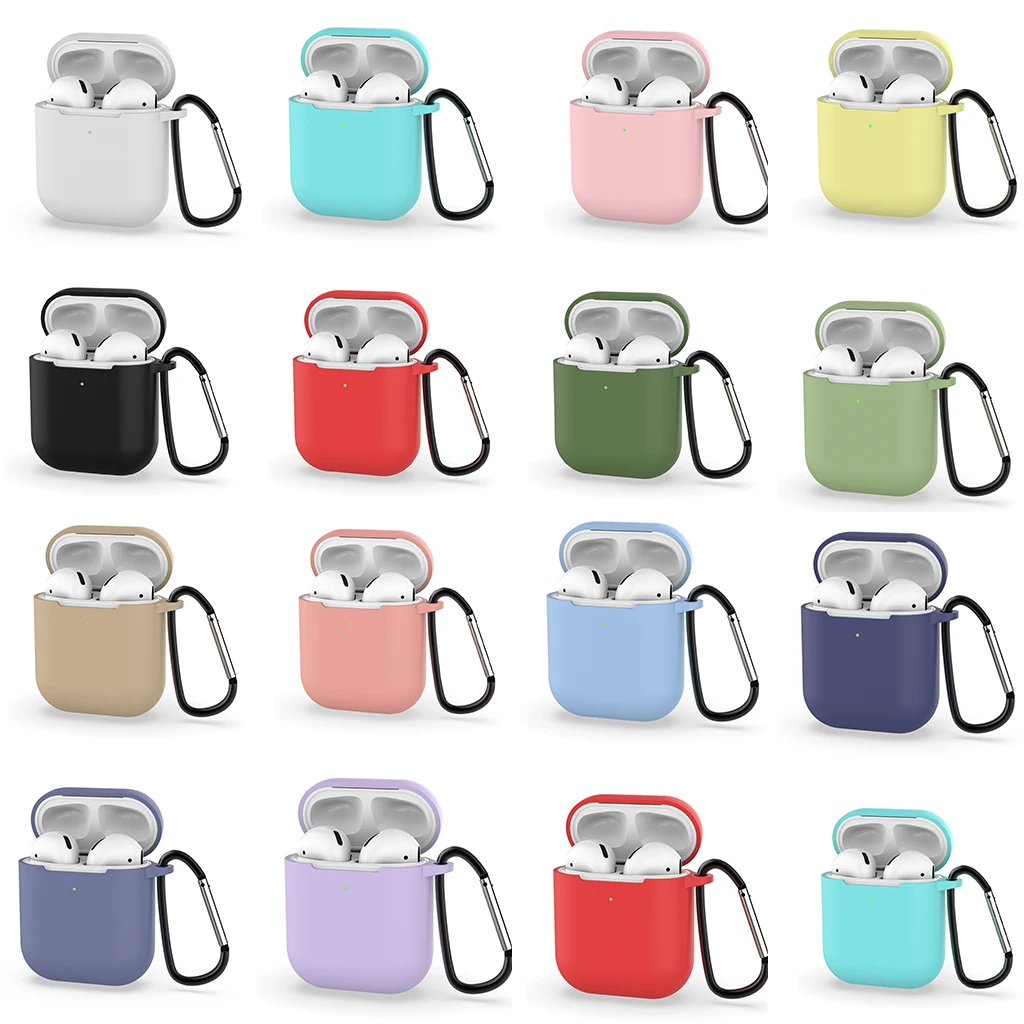 

Mini Cute Cases for Airpods 2nd Generation Protective Earphone Cover Case for Apple airpods2 with Carabiner