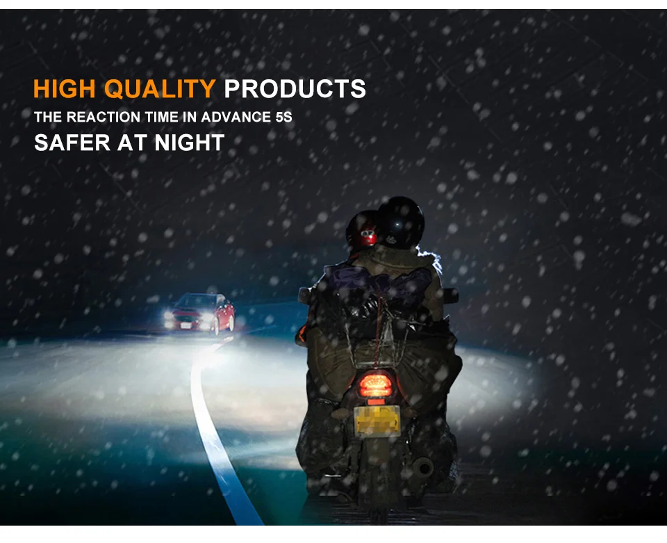 Foxcncar H4 P43t HS1 LED Motorcycle Headlight Bulbs 1000Lm HL 12V COB 18650 Chip Scooter Accessories Moto DRL Lights For Suzuki (3)