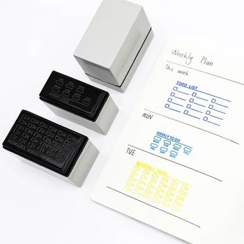 Photosensitive Seal Yearly Monthly Weekly Plan to do list planner time schedule plan stamp diary personal notebook accessories
Photosensitive Seal Yearly Monthly Weekly Plan to do list planner time schedule plan stamp diary personal notebook accessories