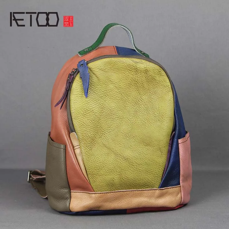 AETOO Literary retro genuine leather backpack female large capacity soft leather hand-stitched first layer cowhide backpack
AETOO Literary retro genuine leather backpack female large capacity soft leather hand-stitched first layer cowhide backpack