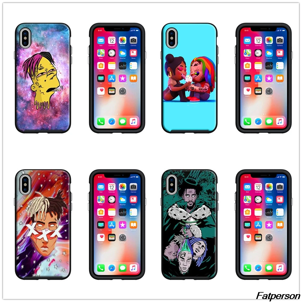 6ix9ine черный мягкий силиконовый чехол для телефона из ТПУ Apple iPhone 8 8plus 7 7plus 6 6splus X10 6s