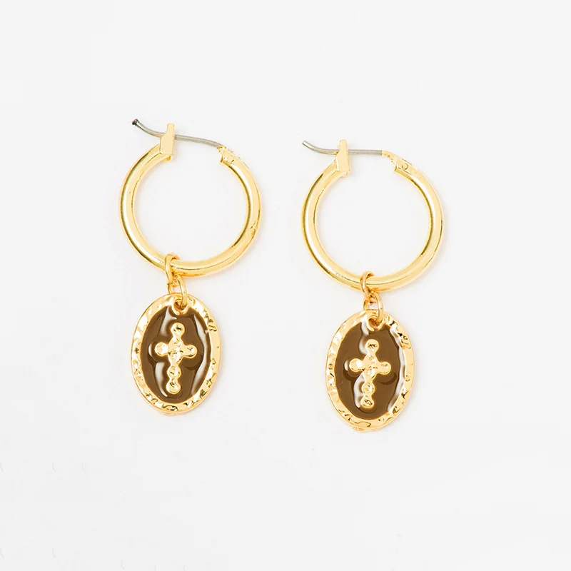 WTLTC Femme Gold Color Disc Cross Hoop Earrings Geometric Oval Coin Hoops Earrings Simple Drop Small Pendant Earrings Jewelry
WTLTC Femme Gold Color Disc Cross Hoop Earrings Geometric Oval Coin Hoops Earrings Simple Drop Small Pendant Earrings Jewelry