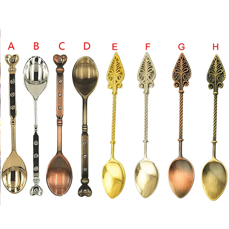 Unique Small Retro Gold Coffee Spoon Zinc Alloy Vintage Dessert Tea Spoon with Beautiful Pattern for Espresso FDA Approved
Unique Small Retro Gold Coffee Spoon Zinc Alloy Vintage Dessert Tea Spoon with Beautiful Pattern for Espresso FDA Approved
