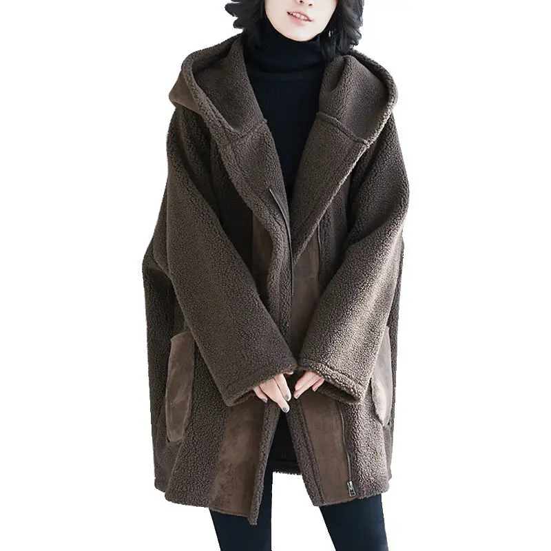 Hooded Extra Large Size Women Jackets Spring Autumn Thicken Woolen Coat Full Sleeves Korean Cotton Cardigans abrigos mujer f056
Hooded Extra Large Size Women Jackets Spring Autumn Thicken Woolen Coat Full Sleeves Korean Cotton Cardigans abrigos mujer f056