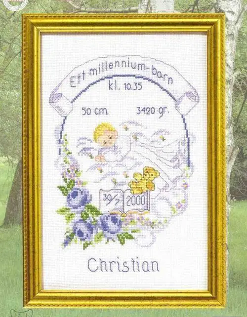 DIY Craft Stich Cross Stitch Birth Certification Angle Cotton Fabric Needlework Embroidery Crafts Counted Cross-Stitching Kit
DIY Craft Stich Cross Stitch Birth Certification Angle Cotton Fabric Needlework Embroidery Crafts Counted Cross-Stitching Kit