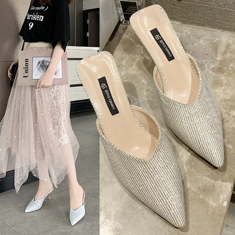 2019 female slippers pointed high heels shoes elegant breathable knitted elastic thin heel shoes slippers female gold silver sho
2019 female slippers pointed high heels shoes elegant breathable knitted elastic thin heel shoes slippers female gold silver sho