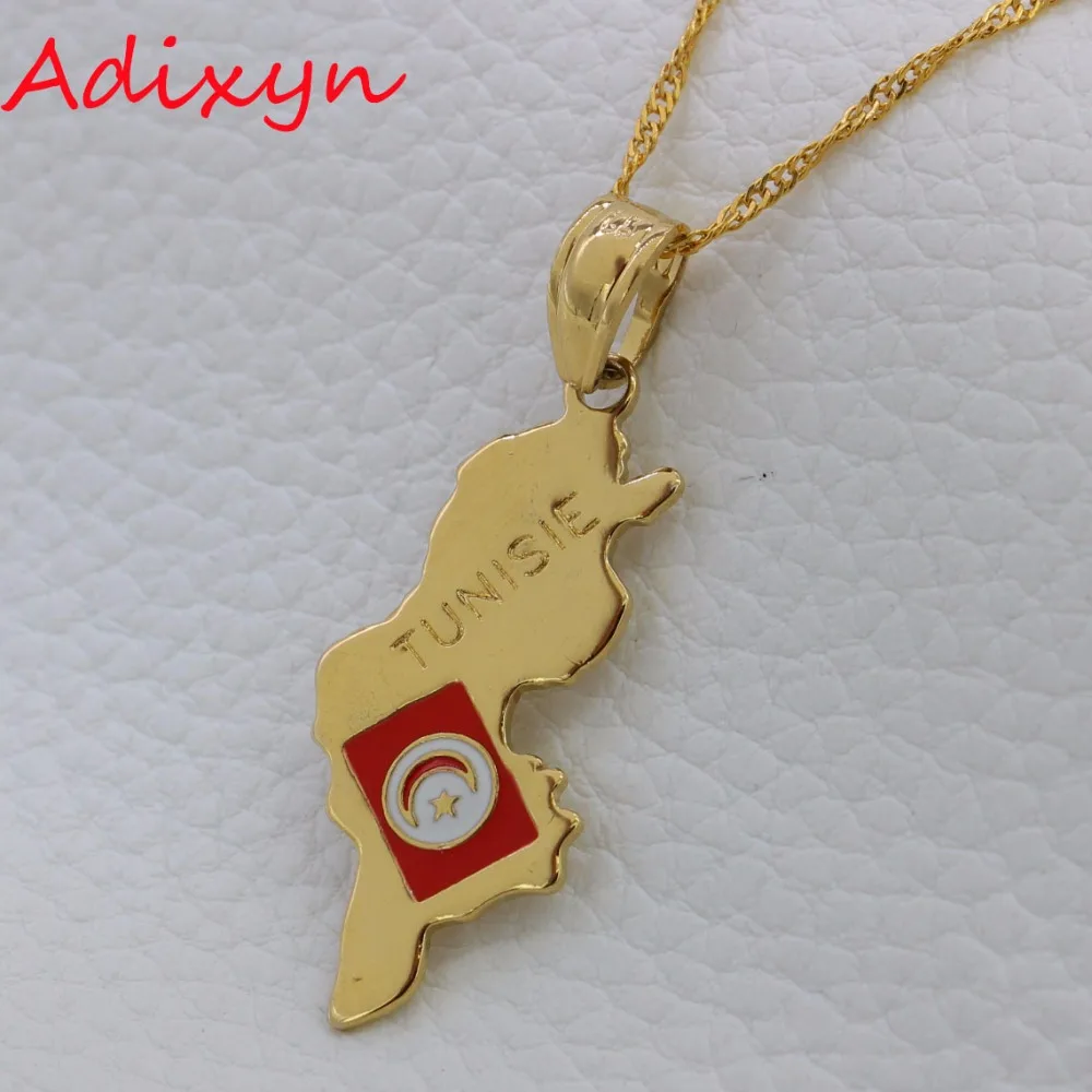 Adixyn Tunisie Map Pendant Necklace Chains Gold Color Trendy Map of the world Tunisia Women Girl Jewelry N11302
Adixyn Tunisie Map Pendant Necklace Chains Gold Color Trendy Map of the world Tunisia Women Girl Jewelry N11302