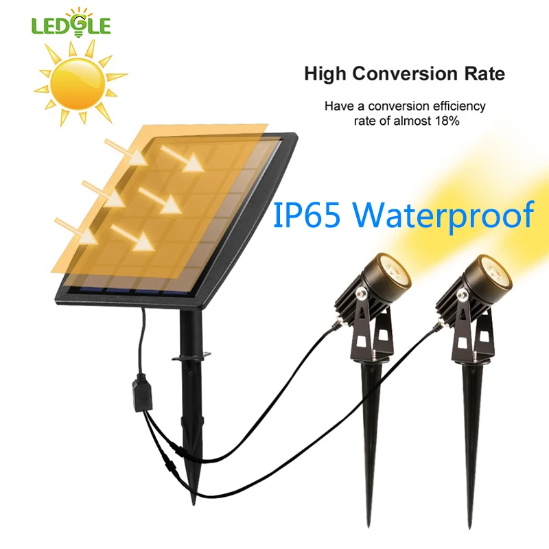 LEDGLE IP65 Waterproof Outdoor Landscape Spot Lights Garden LED Solar Light High quality Super Brightness Garden Lawn Lamp
LEDGLE IP65 Waterproof Outdoor Landscape Spot Lights Garden LED Solar Light High quality Super Brightness Garden Lawn Lamp