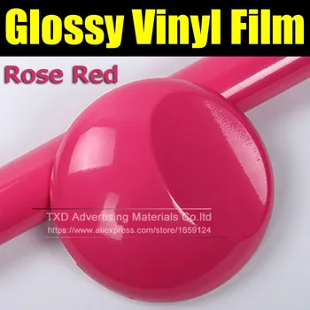High quality Glossy Rose red Car Styling Glossy Vinyl Stickers DIY Sticker Glossy vinyl film Hand Cool Car Laptop Decal 
High quality Glossy Rose red Car Styling Glossy Vinyl Stickers DIY Sticker Glossy vinyl film Hand Cool Car Laptop Decal