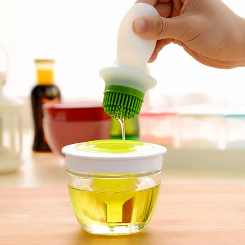 Silicone Brush Baking Tools Glass Oil Pot Brush Heat Resisting BBQ Kitchen Tool Grill Oil Bottle Brushes Roast Meat Barbacoa
Silicone Brush Baking Tools Glass Oil Pot Brush Heat Resisting BBQ Kitchen Tool Grill Oil Bottle Brushes Roast Meat Barbacoa