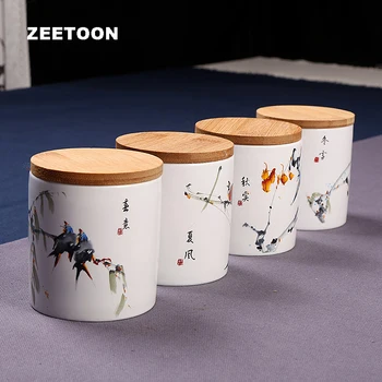 4PCS Zen Style Hand Painted Pottery Puer Tea Cans Canister Kung Fu Tea Set Black Tea Jar Candy Seal Storage Creative Home Decor
4PCS Zen Style Hand Painted Pottery Puer Tea Cans Canister Kung Fu Tea Set Black Tea Jar Candy Seal Storage Creative Home Decor