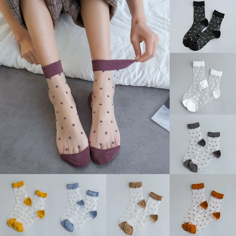 Summer Cool Vintage Breathable Transparent Ultra-thin Women Socks Dots Socks Women Original Soft Fashion Women Socks
Summer Cool Vintage Breathable Transparent Ultra-thin Women Socks Dots Socks Women Original Soft Fashion Women Socks