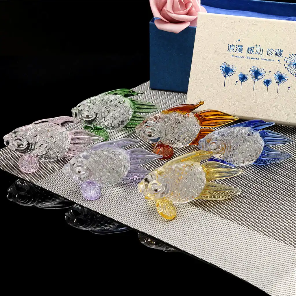 crystal goldfish wedding decor paperweight figurine gift crafts