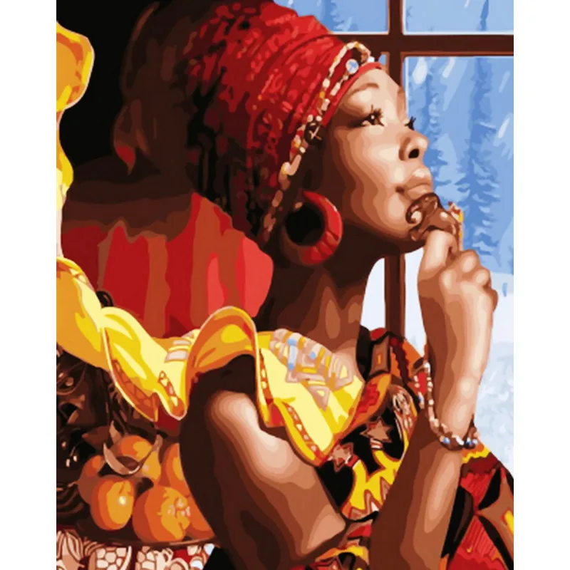 Painting By Numbers DIY Dropshipping 40x50 50x65cm Sexy African beauty woman Figure Canvas Wedding Decoration Art picture Gift
Painting By Numbers DIY Dropshipping 40x50 50x65cm Sexy African beauty woman Figure Canvas Wedding Decoration Art picture Gift