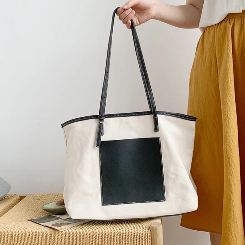 Bags for Women 2019 New Canvas Handbags Casual tote bag Reusable Shopping Bags Daily Use Beach Bag s for women Color Blocking
Bags for Women 2019 New Canvas Handbags Casual tote bag Reusable Shopping Bags Daily Use Beach Bag s for women Color Blocking