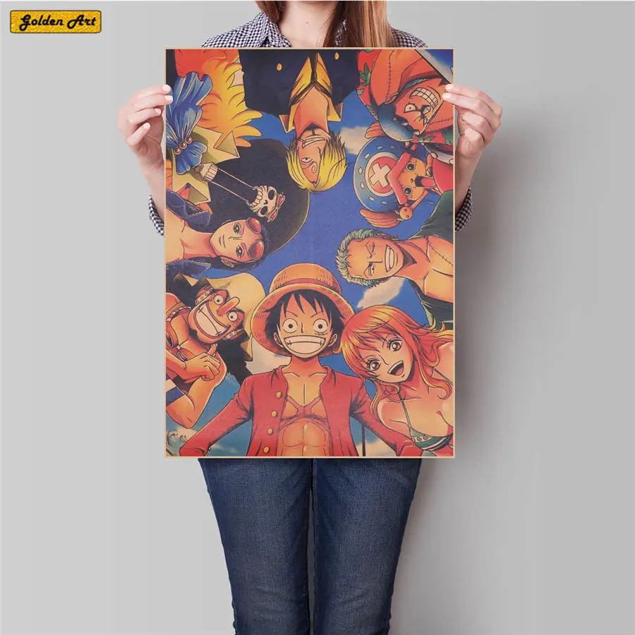 One Piece Cartoon Comic Vintage Kraft Paper Poster Retro Wall sticker for living room painting cafe bar decoration 45.5x31.5cm
One Piece Cartoon Comic Vintage Kraft Paper Poster Retro Wall sticker for living room painting cafe bar decoration 45.5x31.5cm