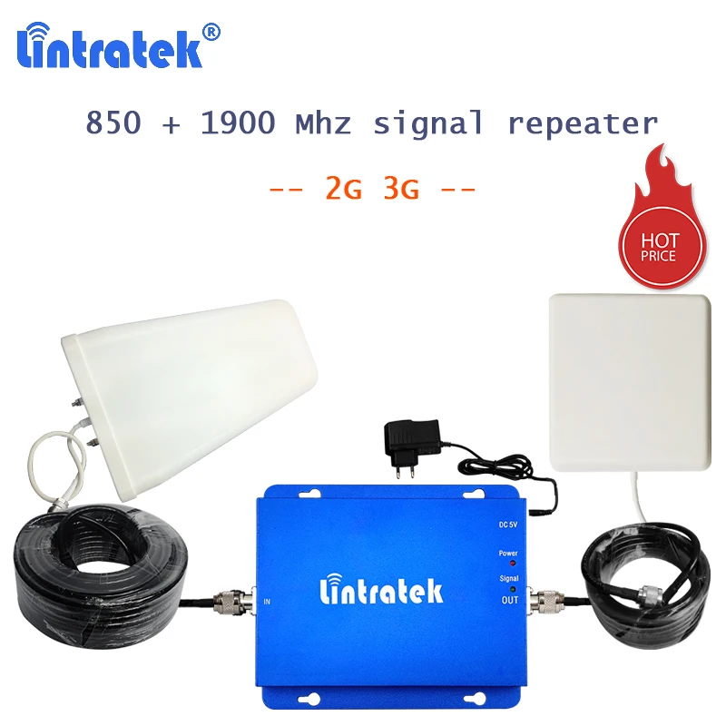Lintratek 850mhz signal celular repeater 1900mhz 3G Band 1 telephone amplifier cdma 850 signal + 1900 pcs 2g booster 17g-cp 42
Lintratek 850mhz signal celular repeater 1900mhz 3G Band 1 telephone amplifier cdma 850 signal + 1900 pcs 2g booster 17g-cp 42
